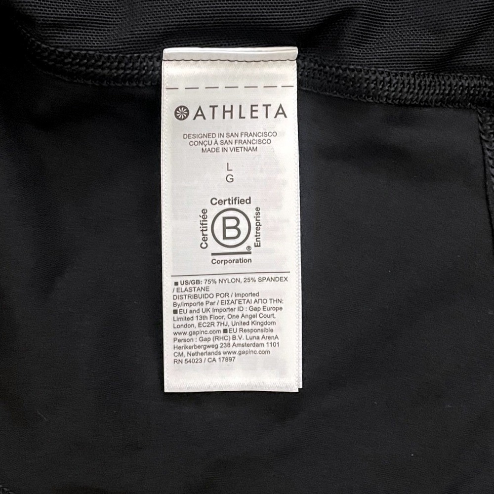 Athleta Salutation Jacket Black Full Zip Athletic Yoga Mock Neck Large NWT - Picture 8 of 9